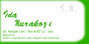 ida murakozi business card